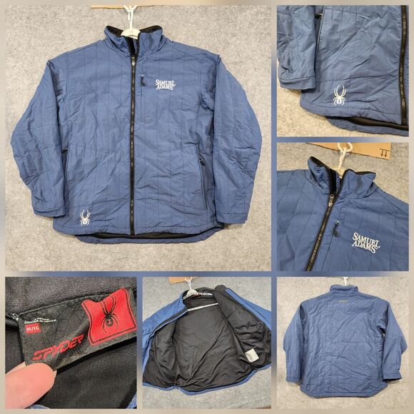VTG Spyder Mens XL Samuel Adams Blue Full Zip Insulated Ski